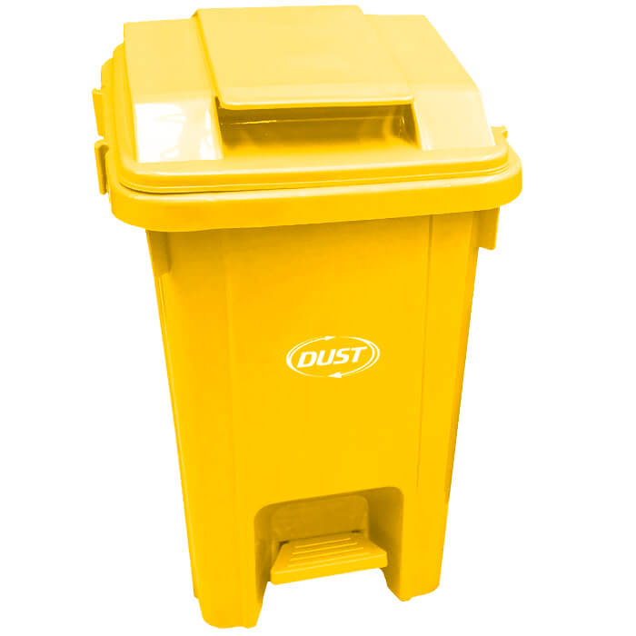 Cubo de basura amarillo mate ocre - 30 litros metal soft touch - Novità  Home - Compra en Ventis.